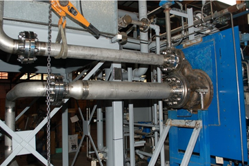 Turbo expander skid piping