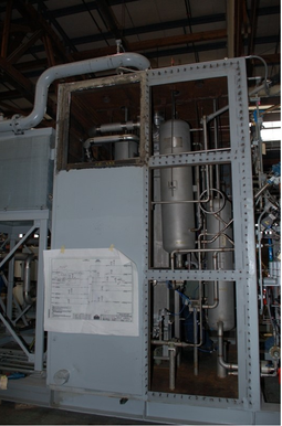 Cold box internal piping and vessels